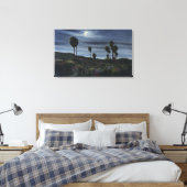 Californië-Moonlit Uitzicht op negenentwintig palm Canvas Afdruk (Insitu (Slaapkamer))