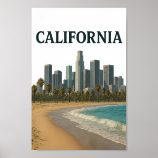 CALIFORNIË Muurkunst Poster