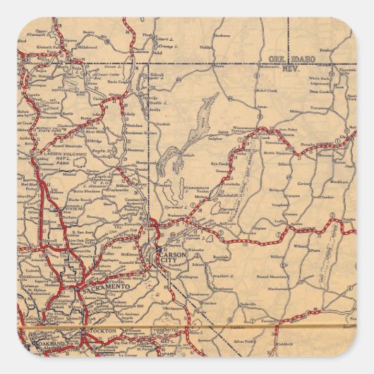 Californië, Nevada Vierkante Sticker (Voorkant)