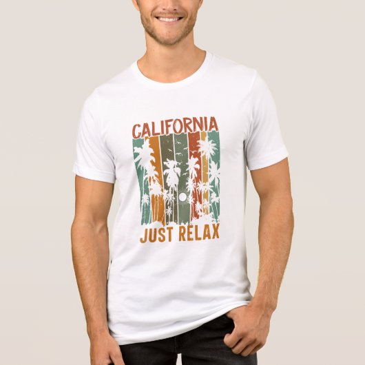 Californië ontspant zich Tri-Blend shirt (Voorkant)