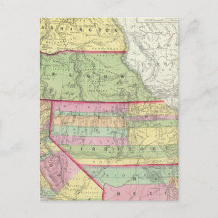 Californië, Oregon, Washington, Utah, New Mexico 3 Briefkaart