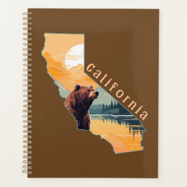 Californië Outline Beer Mountains Planner