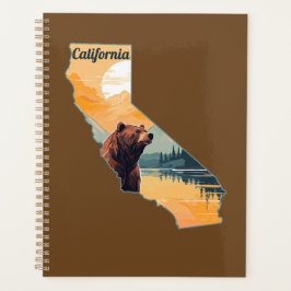 Californië Outline Beer Mountains Planner