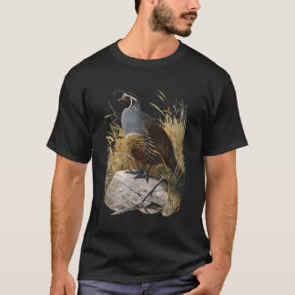 Californië Quail Ca Quail Birder Retro T-shirt