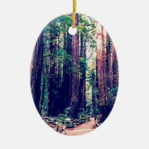 Californië Redwood Keramisch Ornament