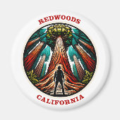 Californië Redwood Magneet (Voorkant)