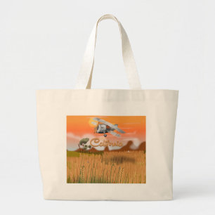 Californië Reisposter Cartoon Grote Tote Bag