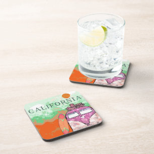 Californië Reisposter Drank Onderzetter