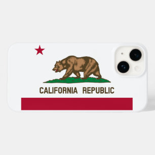 Californië Republiek Beer Vlag: Cali Gouden Staat Case-Mate iPhone 14 Hoesje