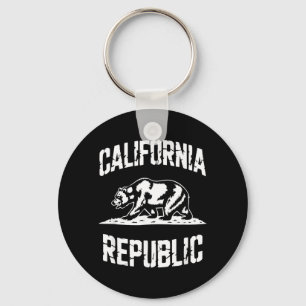 Californië Republiek Grizzly Staat Retro Vintage Sleutelhanger