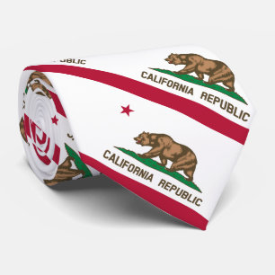 Californië Republiek Staat Vlag Stropdas