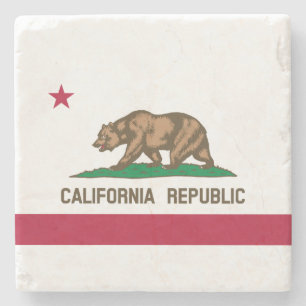 Californië Republiek Staatsvlag Stenen Onderzetter