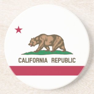 Californië Republiek Staatsvlag Zandsteen Onderzetter