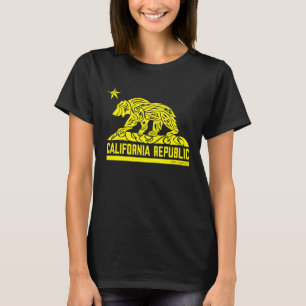 Californië Republiek Vlag Tribale Grizzly Beer YWP T-shirt