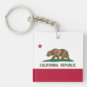 Californië Republiek VS Staat Beer Vlag Sleutelhan Sleutelhanger