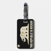 Californië Rockin Beer Bagagelabel (Achterkant verticaal)