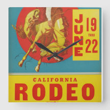  Californië Rodeo Poster Clock