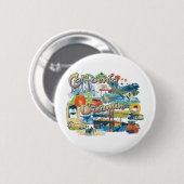 Californië Ronde Button 5,7 Cm (Voorkant /achterkant)