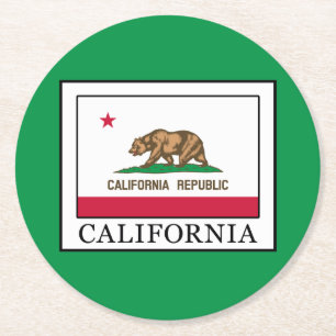 Californië Ronde Kartonnen Onderzetter
