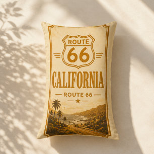Californië Route 66 Kust Retro Bank Accent Kussen