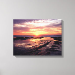 Californië, San Diego, Sunset Cliffs, Sunset 3 Canvas Afdruk