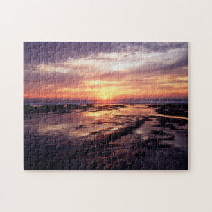 Californië, San Diego, Sunset Cliffs, Sunset 3 Legpuzzel