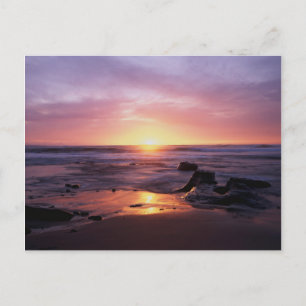 Californië, San Diego, Sunset Cliffs, Sunset 4 Briefkaart