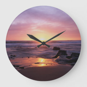 Californië, San Diego, Sunset Cliffs, Sunset 4 Grote Klok