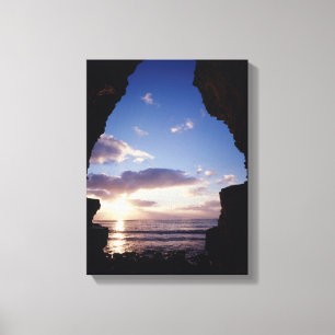 Californië, San Diego, Sunset Cliffs, Sunset 5 Canvas Afdruk