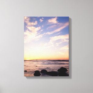 Californië, San Diego, Sunset Cliffs, Sunset 7 Canvas Afdruk