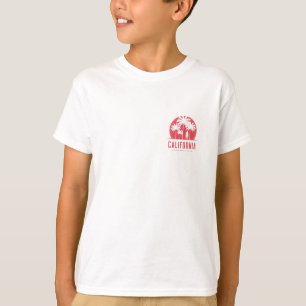 Californië Santa Monica Beach Retro Palmboom T-shirt