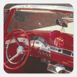 Californië: Santa Ynez-vallei, Solvang, 1957 Vierkante Sticker