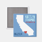 Californië Save the Date -  Stad Magneet (Voorkant / Achterkant)