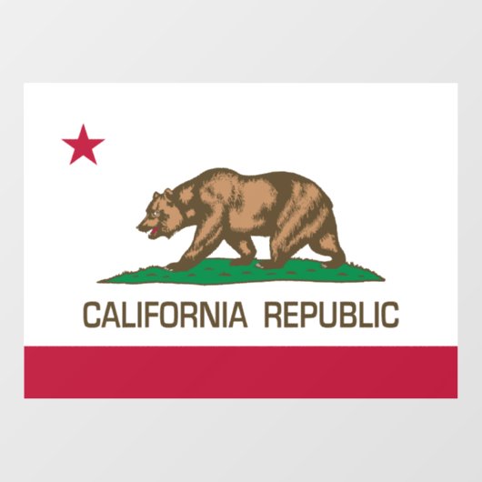 Californië (staatsvlag) raamsticker (Vel)