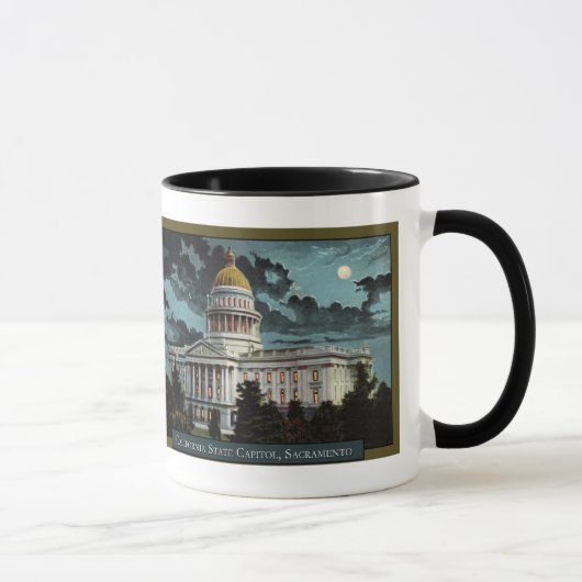 Californie State Capitol Moonlight Coffee Mug (Droite)