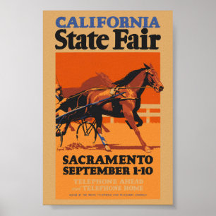 Californië State Fair USA Vintage Poster 1931