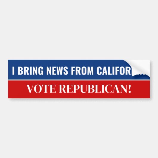 Californië stemt Republikeins Bumpersticker (Voorkant)