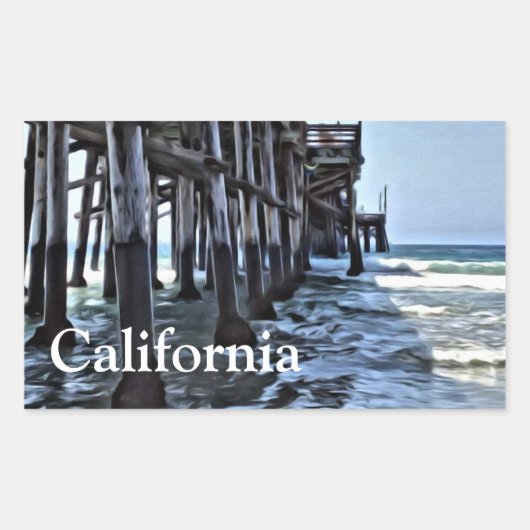 Californie - Stickers Rectangle, Glossy (Devant)