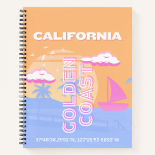 Californië, Strand, Reiskunst Notitieboek