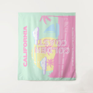 Californië, Strand, Reiskunst, Preppy Wandkleed