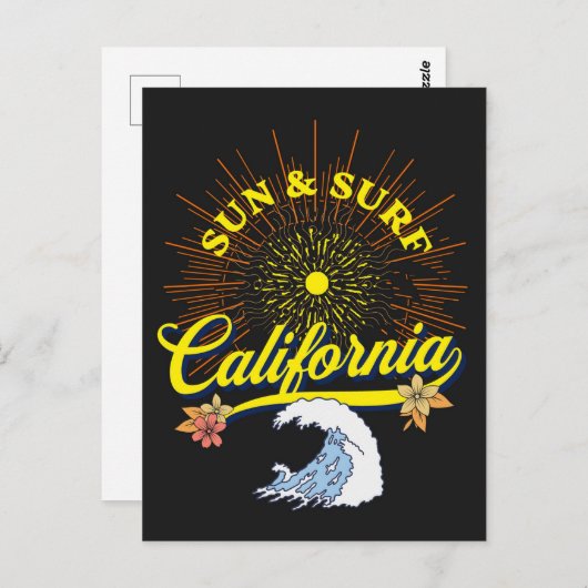 Californië Sun en Surf Retro Travel Briefkaart (Voorkant / Achterkant)