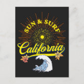 Californië Sun en Surf Retro Travel Briefkaart (Voorkant)