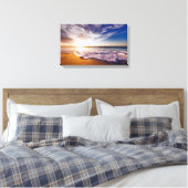 Californië Sunset Beach Canvas Afdruk (Insitu (Slaapkamer))