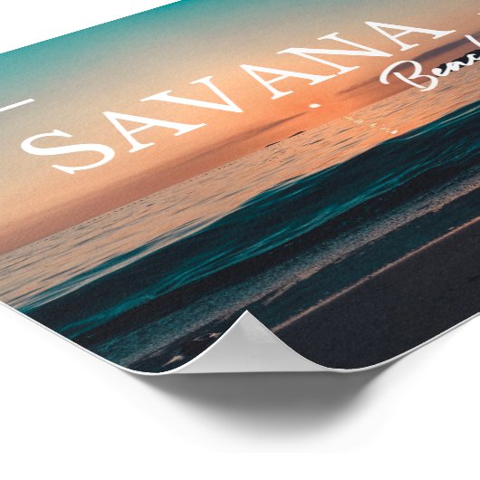 Californië Sunset Beach Poster (Hoek)