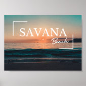 Californië Sunset Beach Poster (Voorkant)