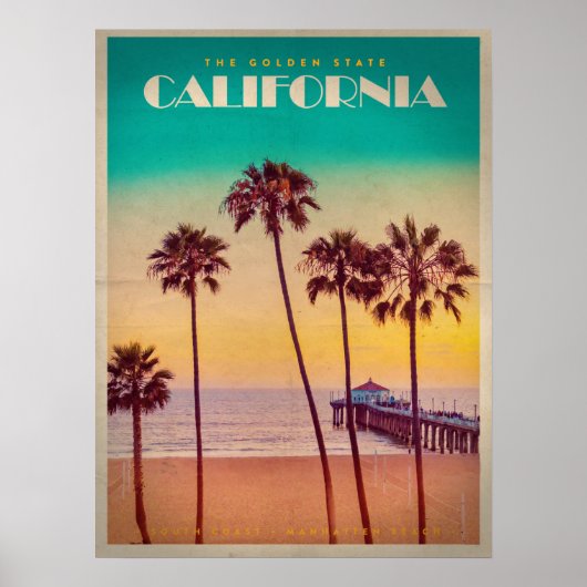  Californië Sunset Beach Poster (Voorkant)