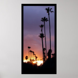 Californië Sunset Palms Poster / Aanpassen dit!
