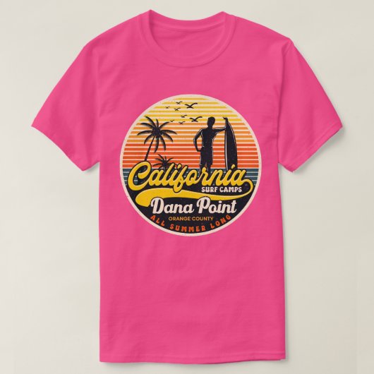 Californië Surf Camp Dana Point T-shirt (Design voorkant)