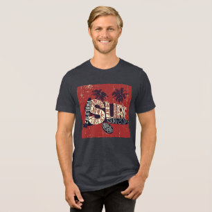 Californië Surf - Retro Tri-Blend T-shirt