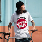  Californië surf rode zon zomervibes T-shirt